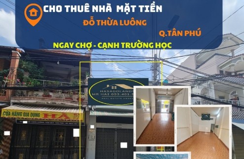 Cho thuê nhà mặt tiền Đỗ Thừa Luông 72m2, 1 Lửng, 12Triệu - NGAY CHỢ